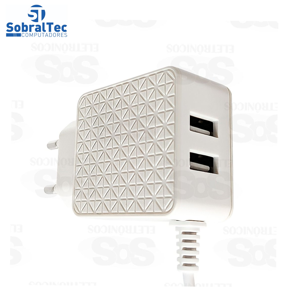 Carregador Inteligente Com 2 Portas USB Inova 3.1A - CAR-9011