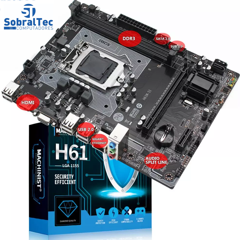 Computador Celeron Dual Core 2,6Ghz -HD SSD 128GB - Memória Ram 4GB- Micro- ATX MT-11BK C3Plus- Windows 10