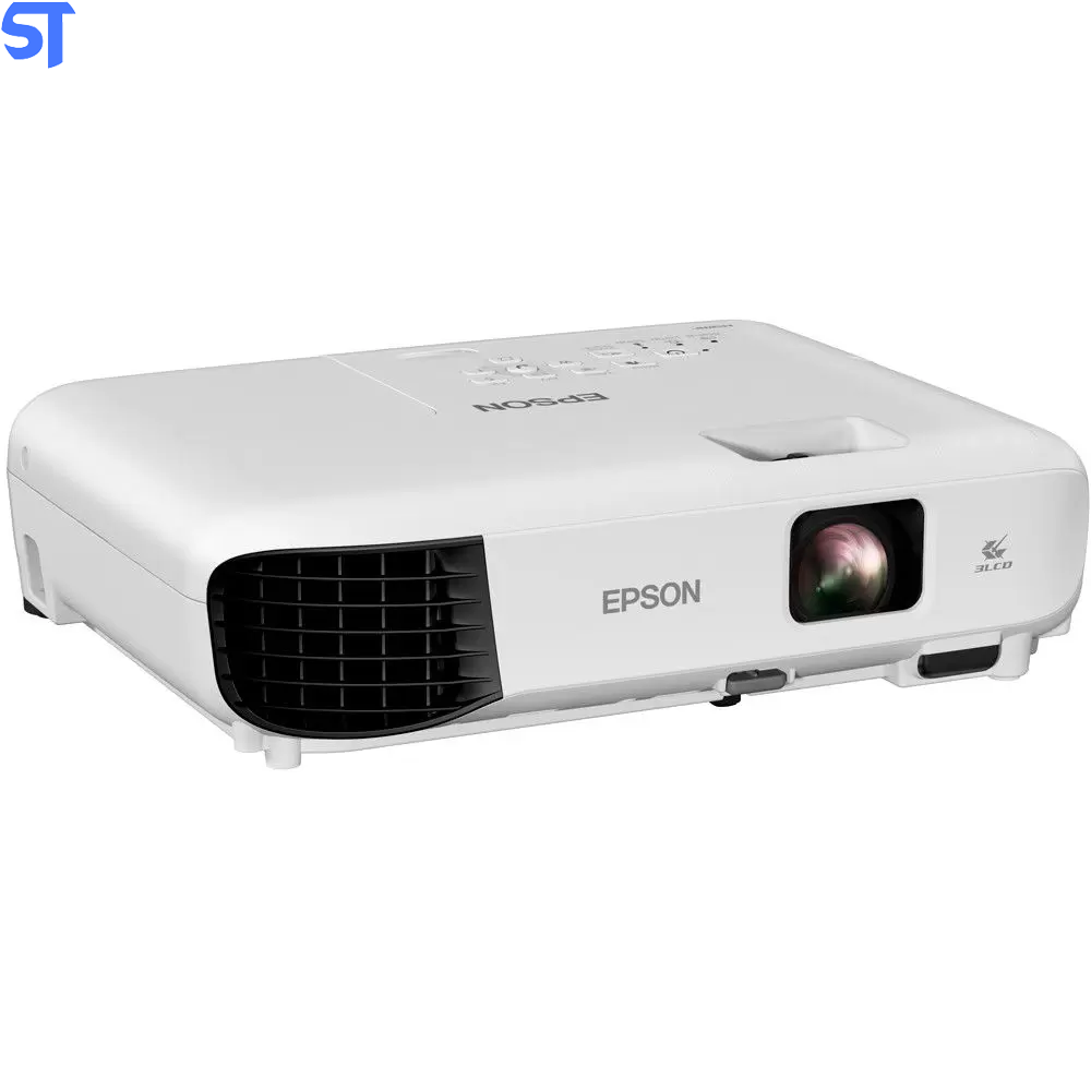 Projetor Epson PowerLite E10+ XGA 1024x768p - Portátil 3600 Lumens 3LCD USB HDMI Branco