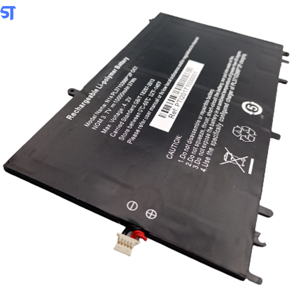 Bateria Para Ultrabook Compatível Multilaser Legacy N14pl3710398p*2p May 3.7V = 10000mAh 37Wh :Volt: 4.2V - Seminova