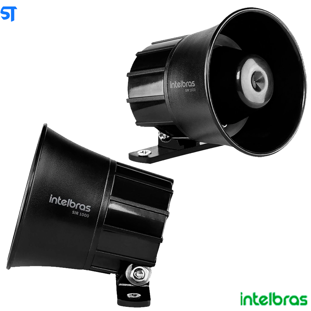 Sirene Para Alarme e Cerca - Intelbras - 105 DB Sir 1000 - Preto