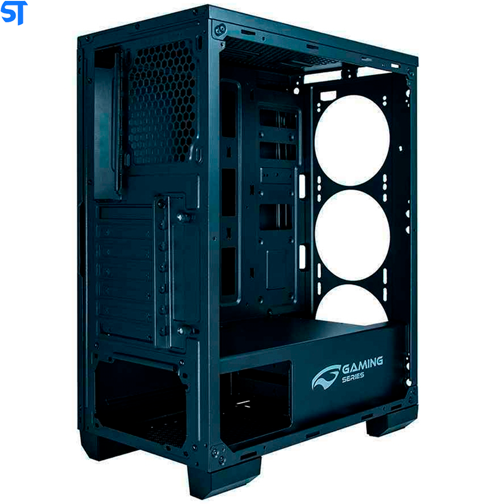 Gabinete Gamer C3 Tech S/ Fonte, Mid Tower, USB 3.0, 3 Fans RGB, Preto com Lateral em Acrílico - MT-G800BK