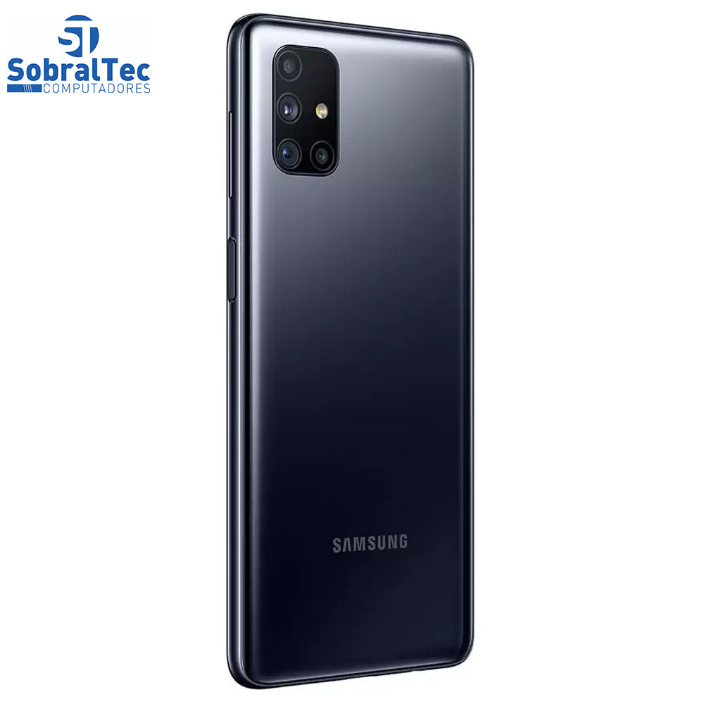 Smartphone Samsung Galaxy M51 Preto 128GB Android 10.0 Câmera Quádrupla 64MP+12MP+5MP+5MP Tela 6.7”