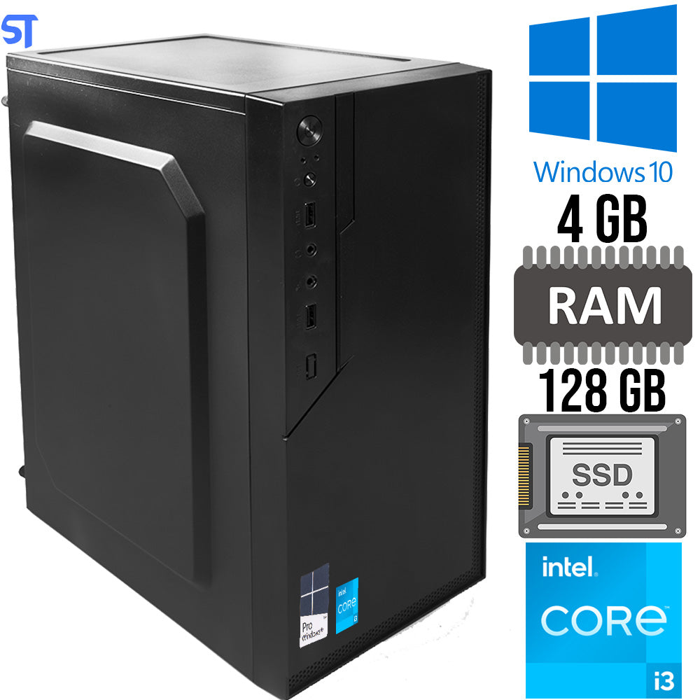 Computador Core i3-3220-HD SSD 128GB -Memória Ram 4GB- Com Monitor 15.4 HDMI -Teclado, Mouse e MousePad