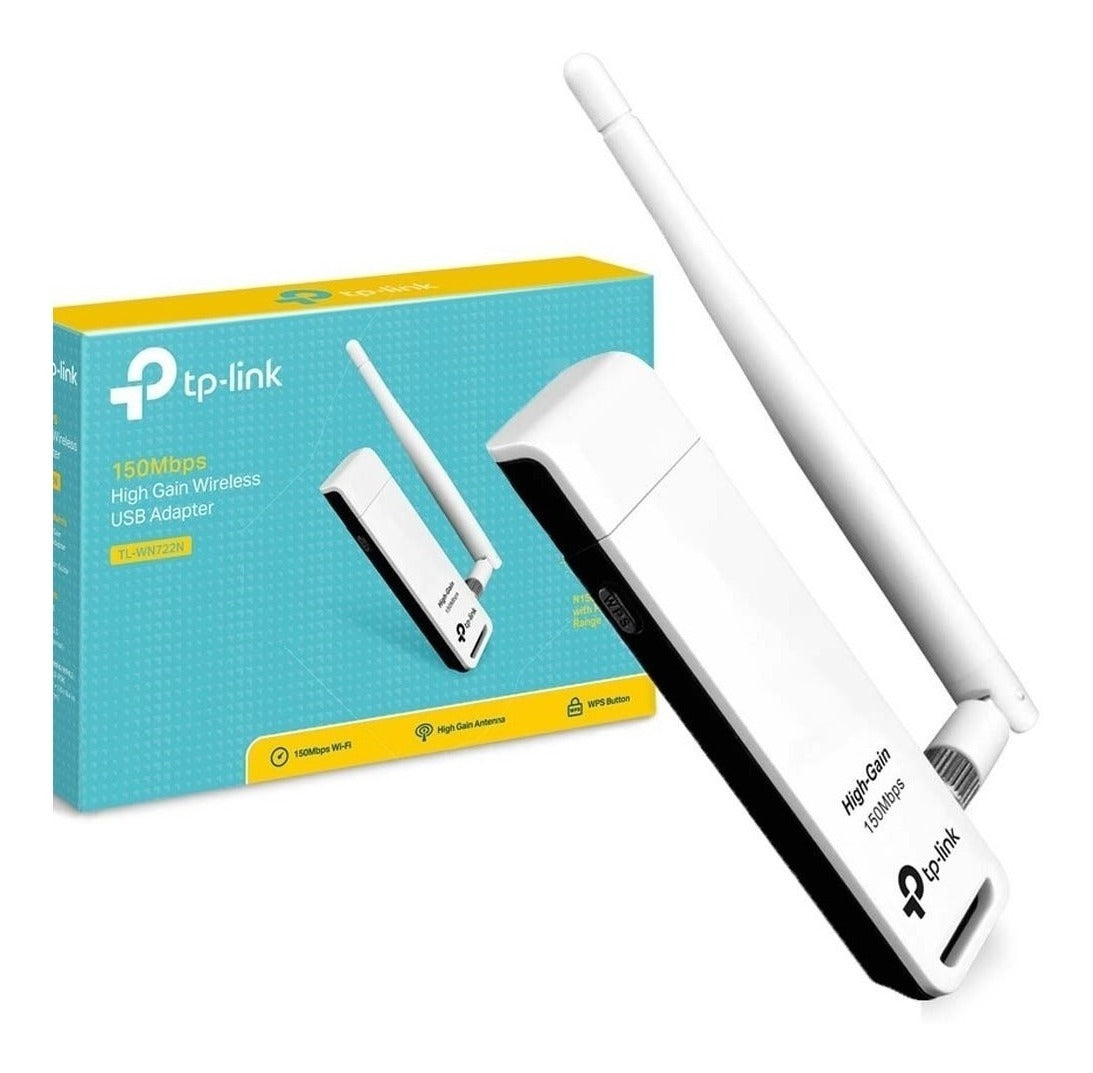 Adaptador Wireless USB 150Mbps TL-WN722N TP-Link Com Antena de Aumento