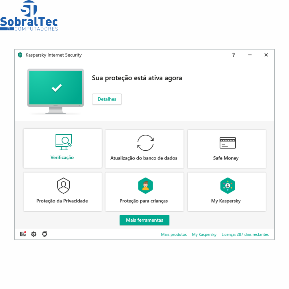 Licença Antivirus Kaspersky Internet Security KIS Key De 1 Ano 1 Dispositivo