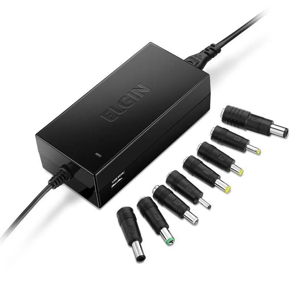 Fonte Universal para Notebook 90w Com 9 Adaptadores Manual DCR Elgin