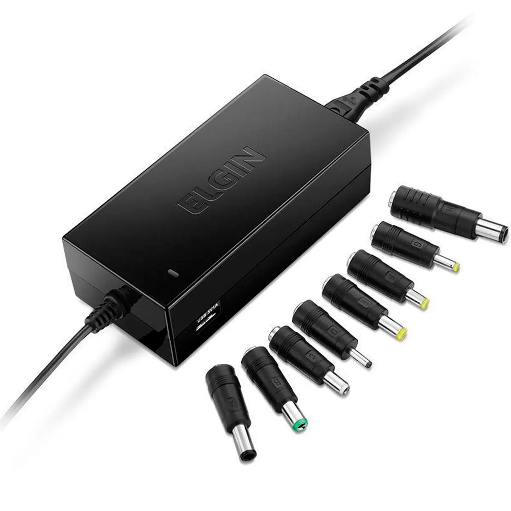 Fonte Universal para Notebook 90w Com 9 Adaptadores Manual DCR Elgin