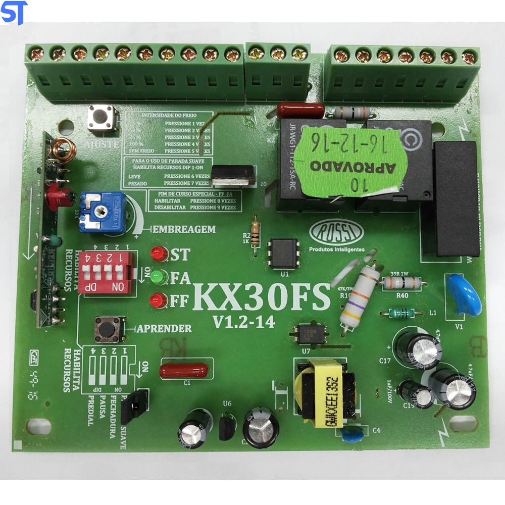Placa Motor Portão Inter Rossi DIG CM KXH30FS 433 MHZ