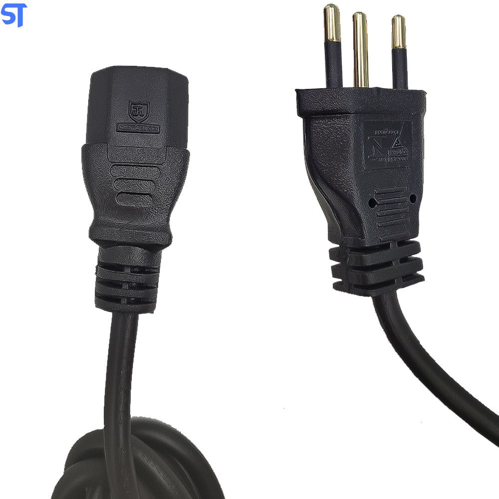 Cabo de Força Para CPU 2P+T X 0,75mm2 Com 1.50 Metro de Comprimento Megatron