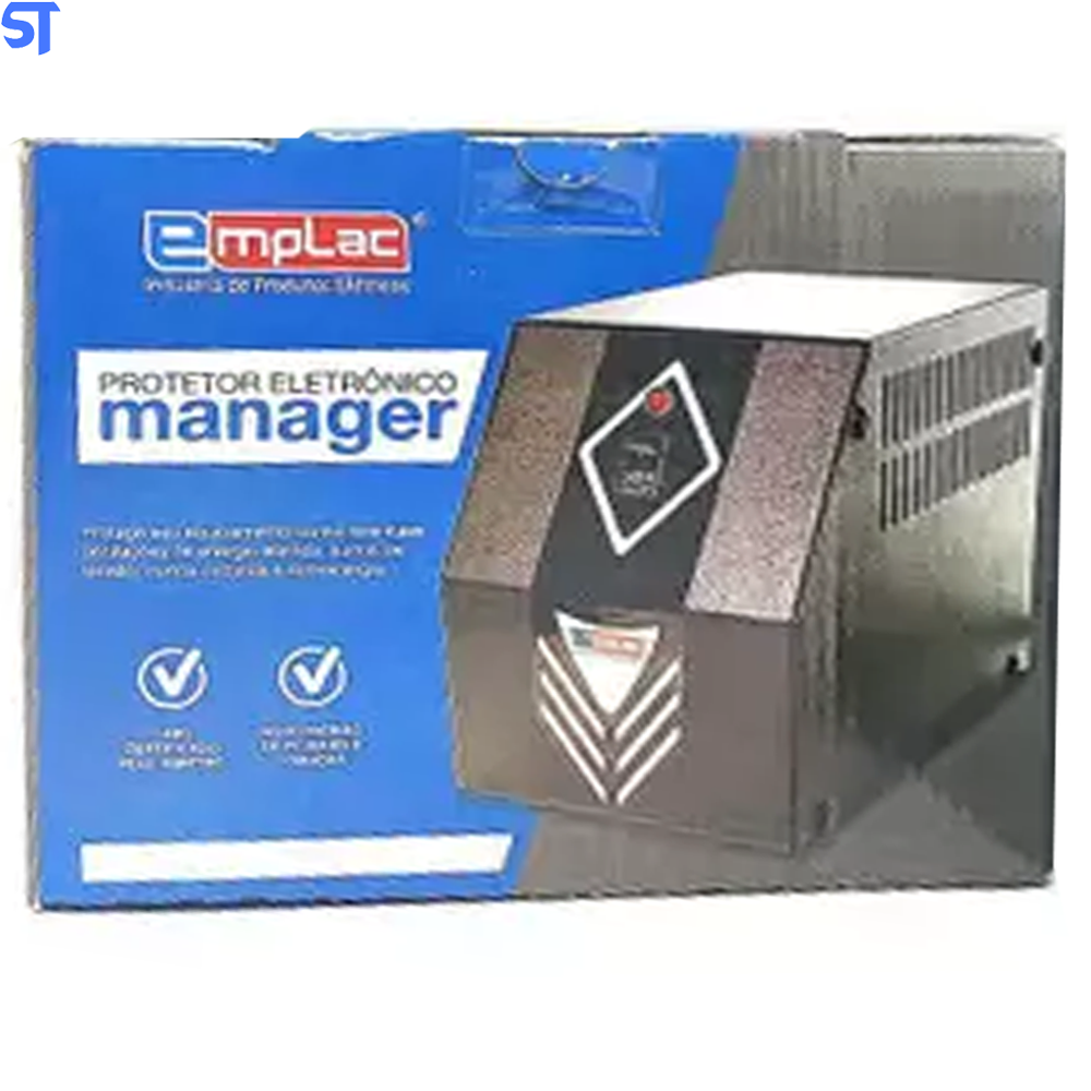 Estabilizador Protetor Eletrônico Emplac 2000VA/1200W Bivolt E127V/220V S115V