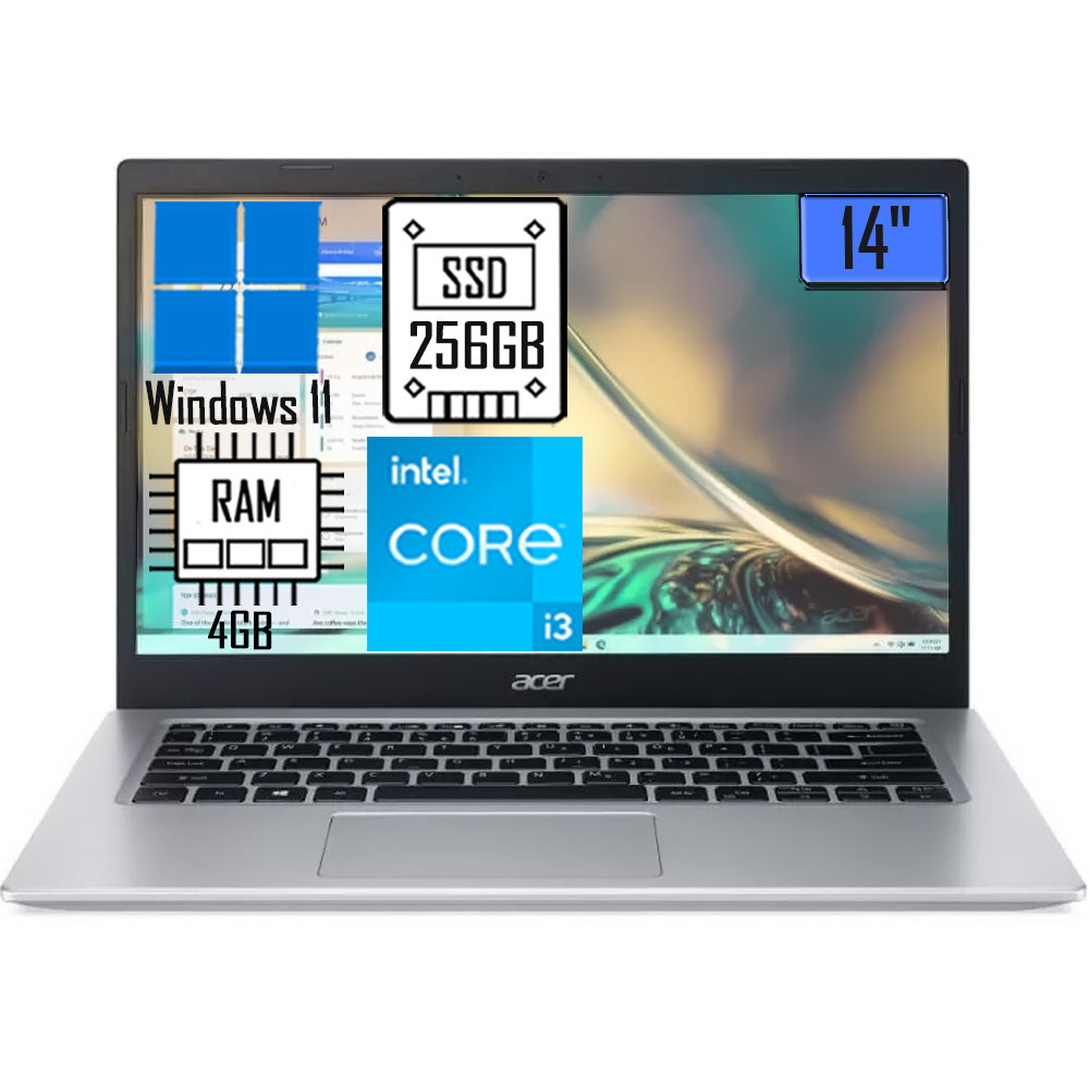 Notebook Acer Aspire 5 A514-54-385S - Prata - Intel Core i3-1115G4 - RAM 4GB - SSD 256GB - Tela 14