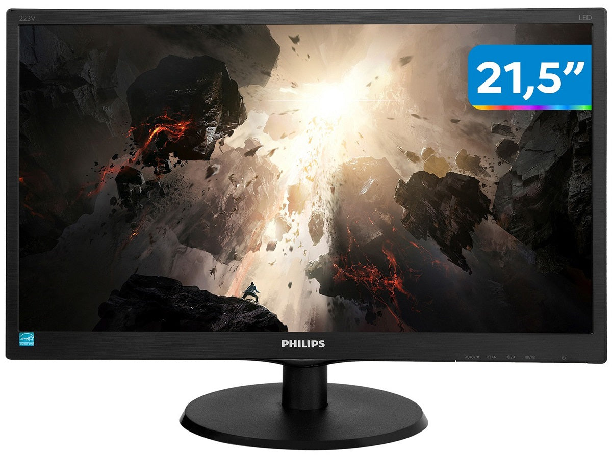 Monitor LCD LED 21,5" Full HD Widescreen Philips 223V5LHSB2- HDMI