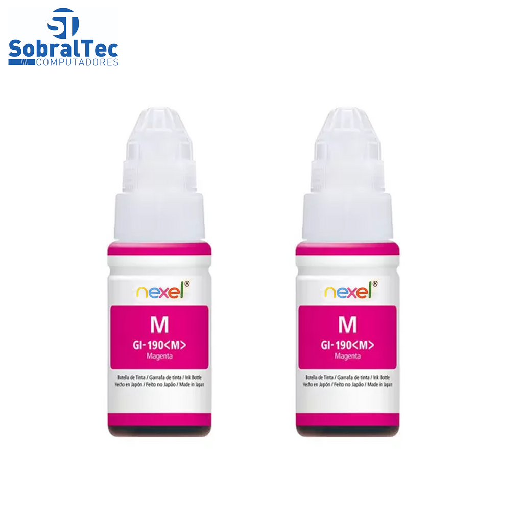 Refil De Tinta  Compativel Canon Nexel Magenta GL-190 70ML Para 1100-2100-3100-3102-4100-4102
