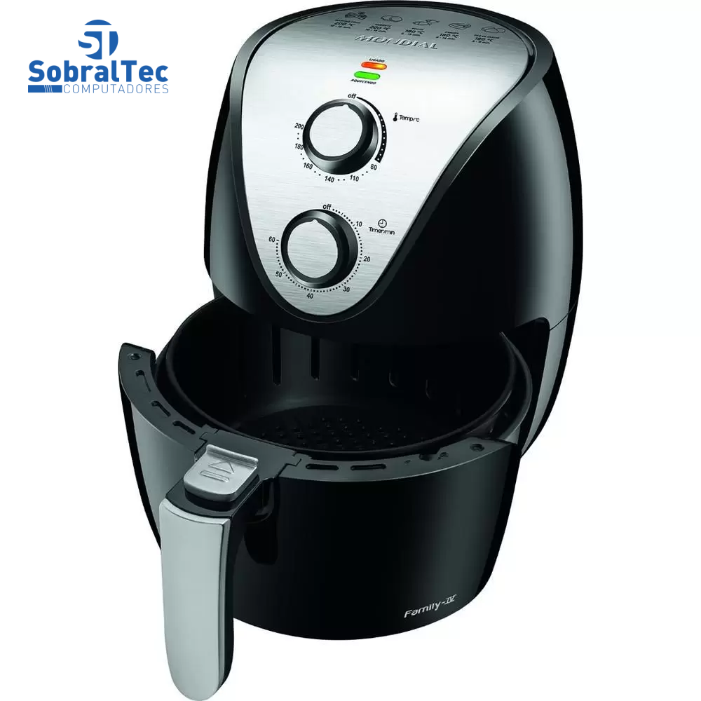 Fritadeira Elétrica sem Óleo/Air Fryer Mondial - New Pratic AF-31 Preto 3,6L com Timer