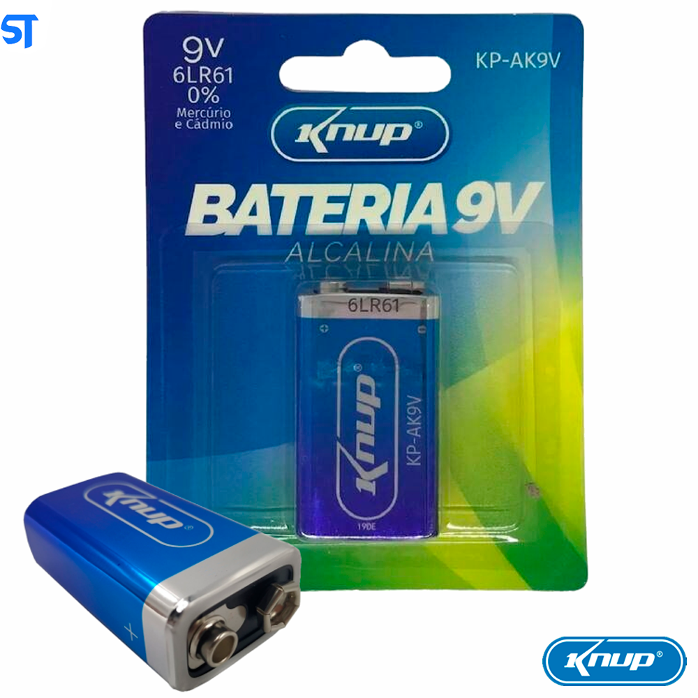 Bateria 9V Alcalina Knup KP-AK9V