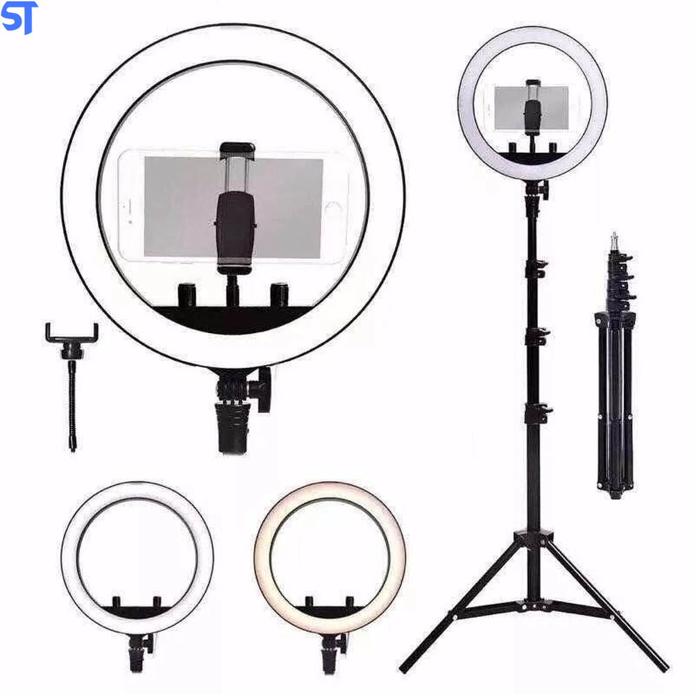 Kit Completo Ring Light C/ Tripé Dimmer Youtuber Selfie Pro - CENTRÃO