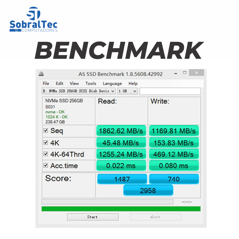 SSD M.2 NVMe Protocolo Solid State Drive 2280 PCIe 256GB KUNUP