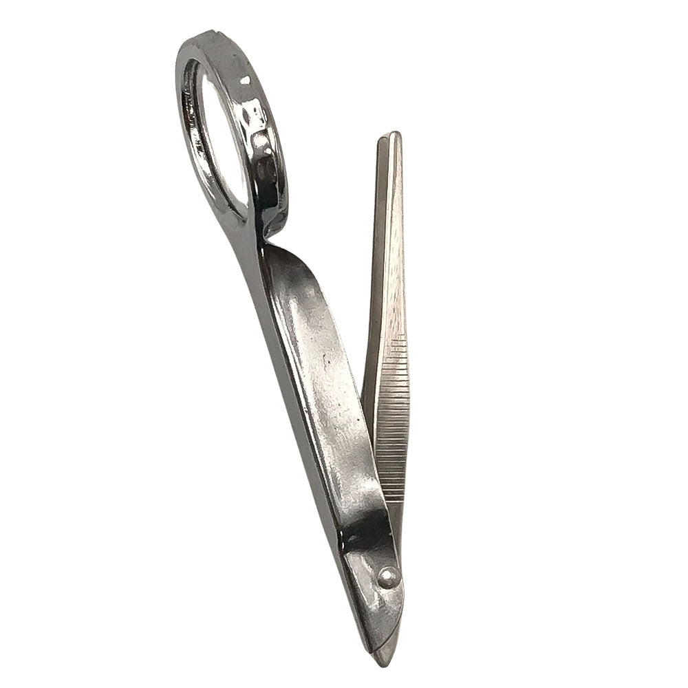 Pinça Reta Com Lupa  Ajustável BrCabo