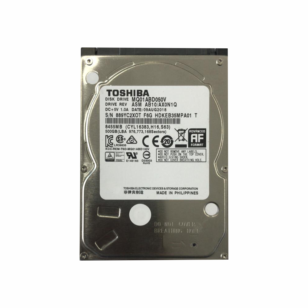 Hd Int. Notebook Toshiba 500 Gb 5400 Rpm 8mb MQ01ABD050V