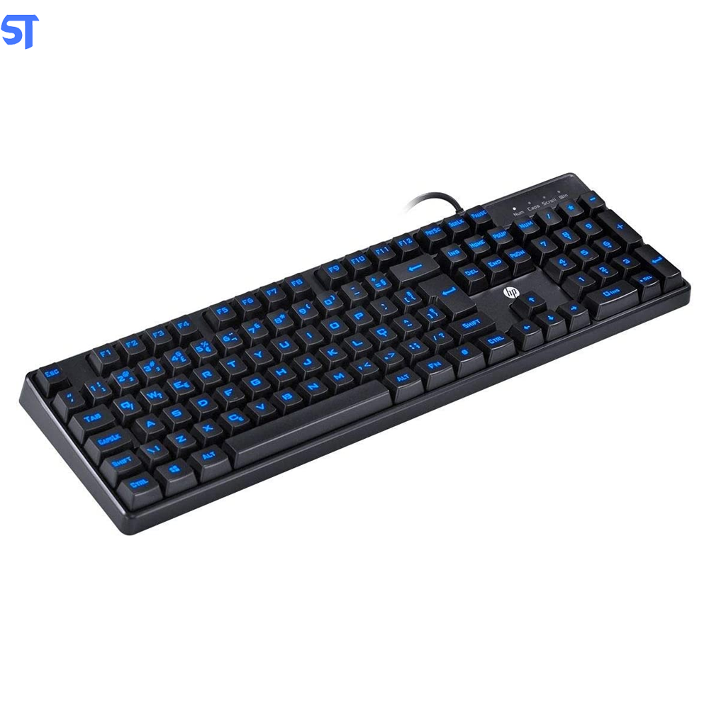Teclado USB Gamer Membrana K300 LED Preto HP