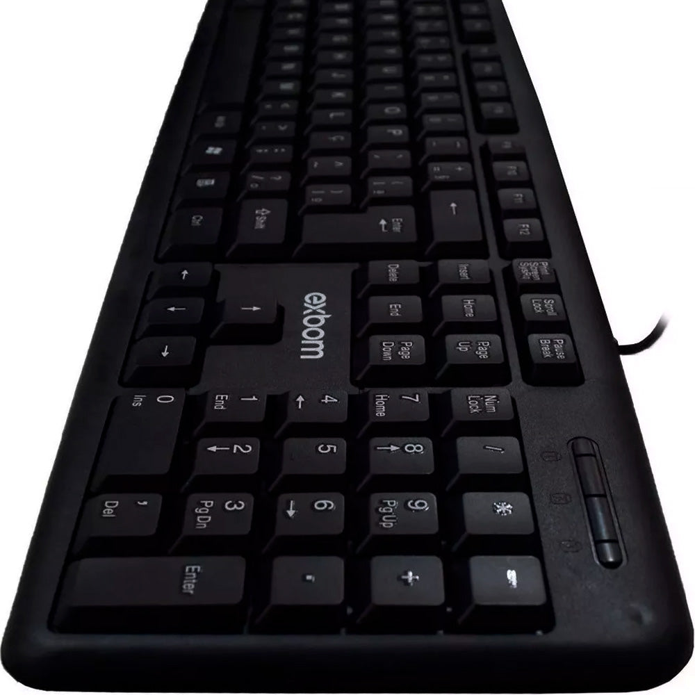 Teclado USB Standard ABNT2 Padrão Brasileiro EXBOM-BK-102