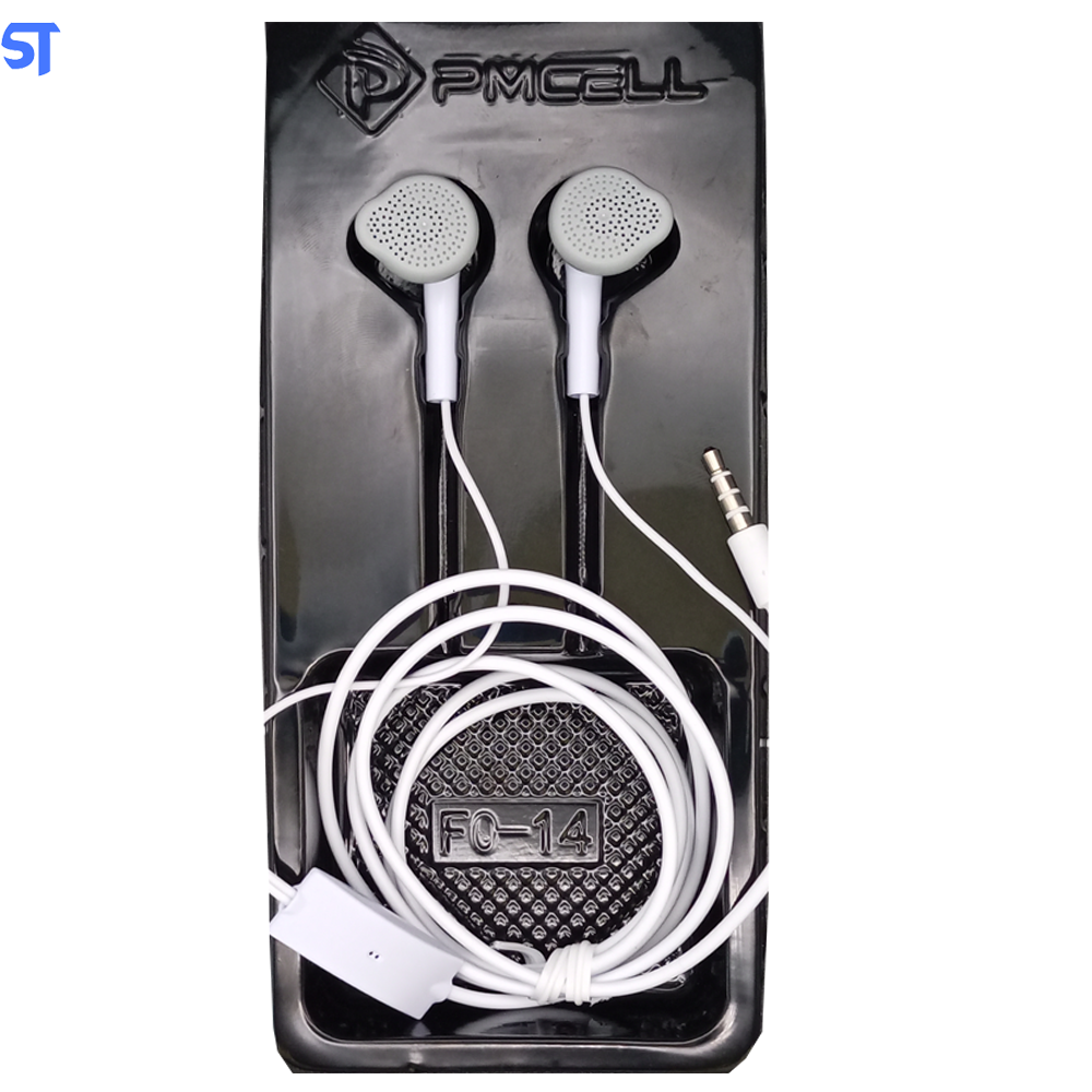 Fone de Ouvido Pmcell Slim Som Estéreo Branco - FO-14