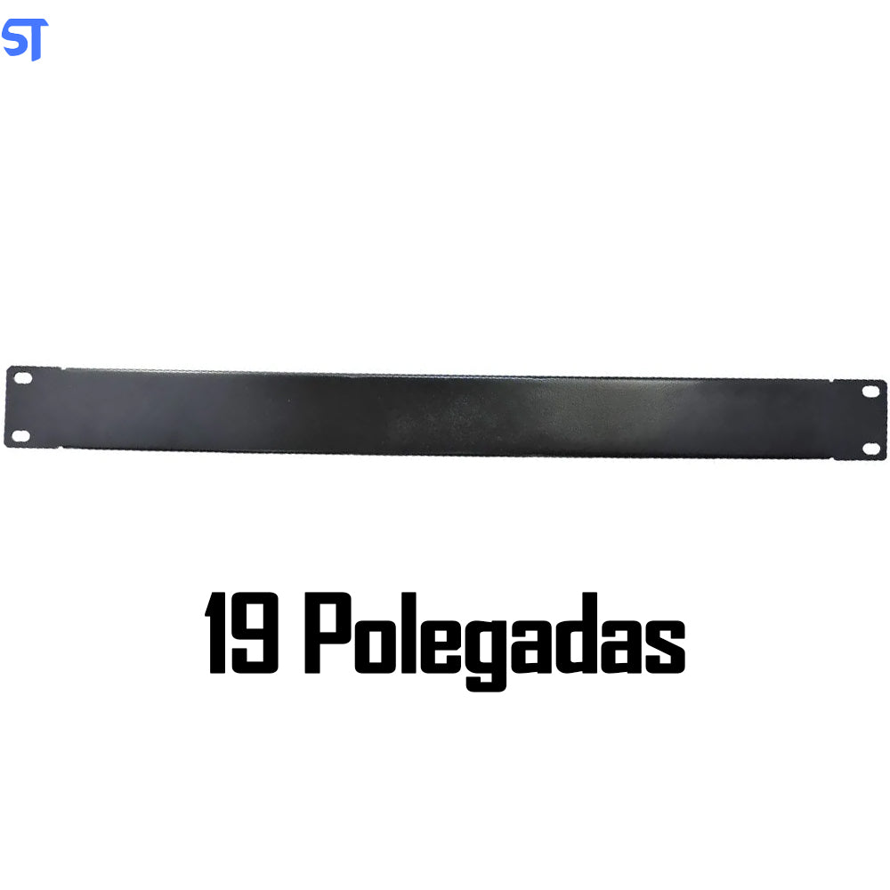 Frente Falsa Fechada 1U Para Rack 19 Polegadas - Preta