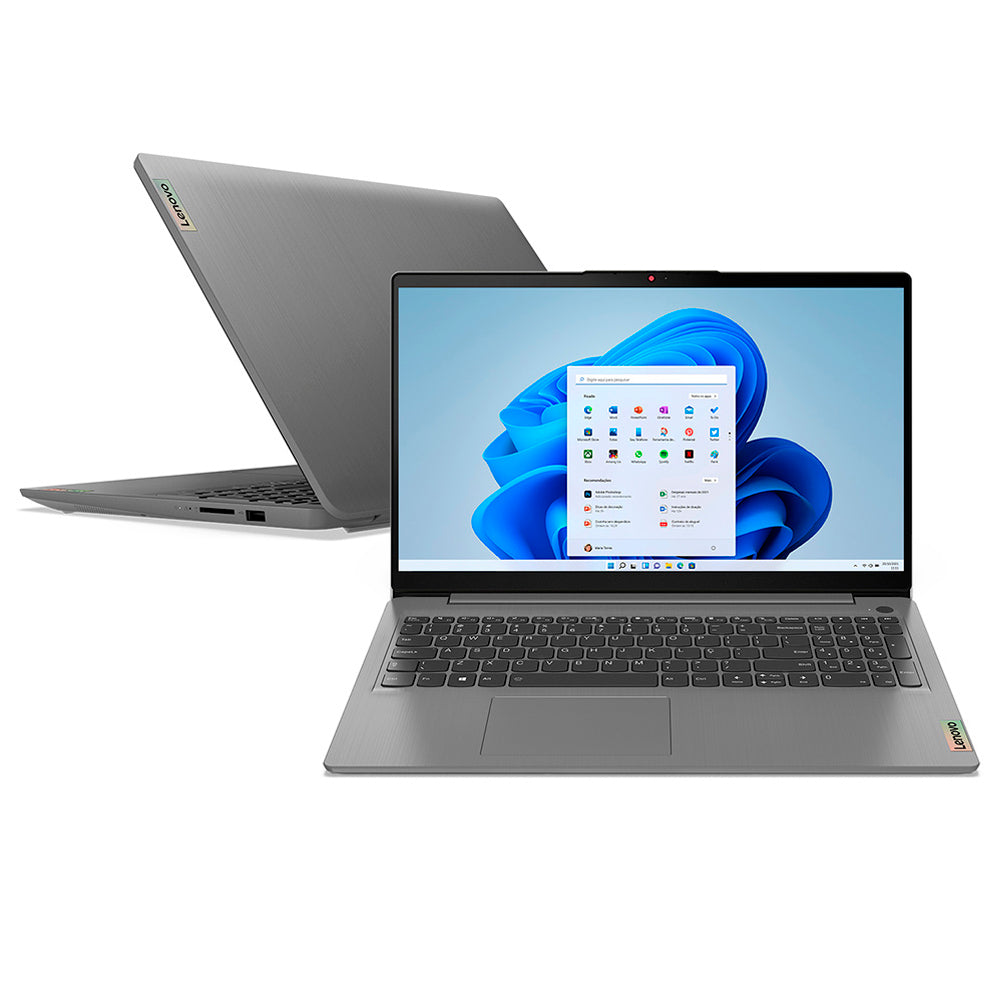 Notebook Lenovo ideapad 3i, Intel Core i3 1115G4, 8GB, 256GB SSD, Tela de 15,6