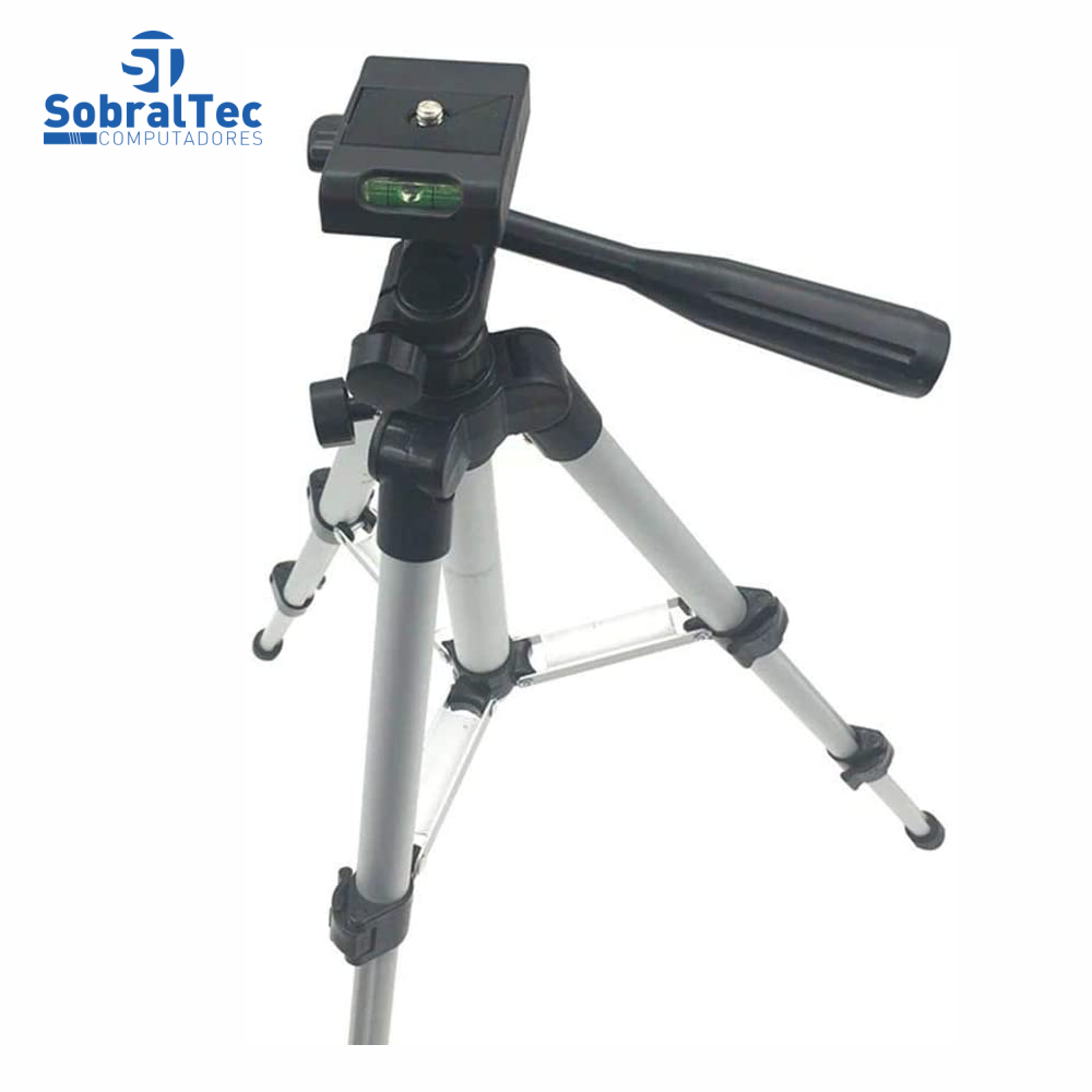Suporte Tripé Portátil De Alumínio 1,30Mt Celular Câmera Com Suporte Para Celular e Capa Tripod 3110
