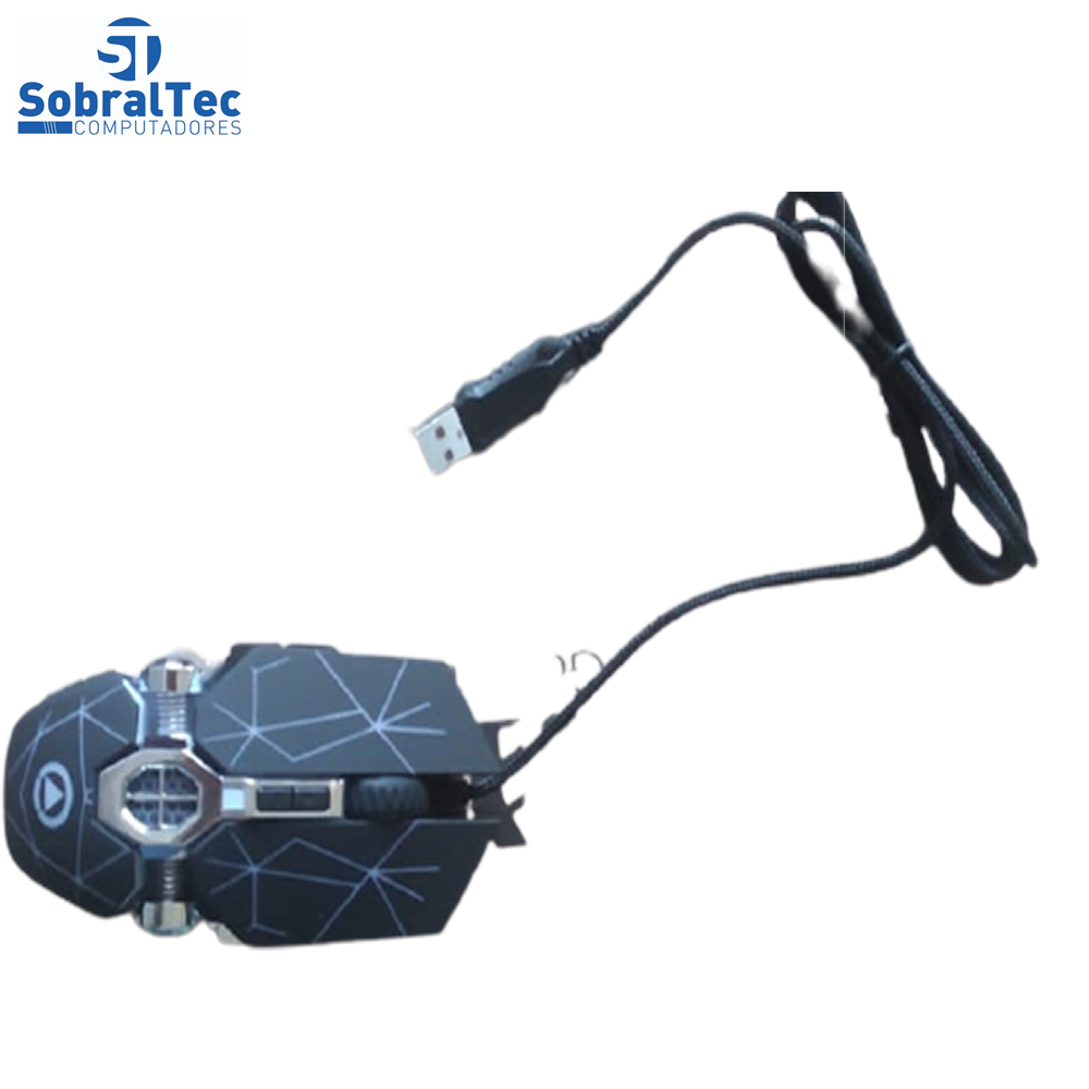 Kit Gamer Teclado E Mouse Preto Com RGB Led Golden Wolf V2