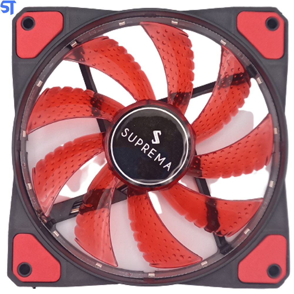Cooler Fan Gamer 15 Led 120mm Vermelho Suprema - F003
