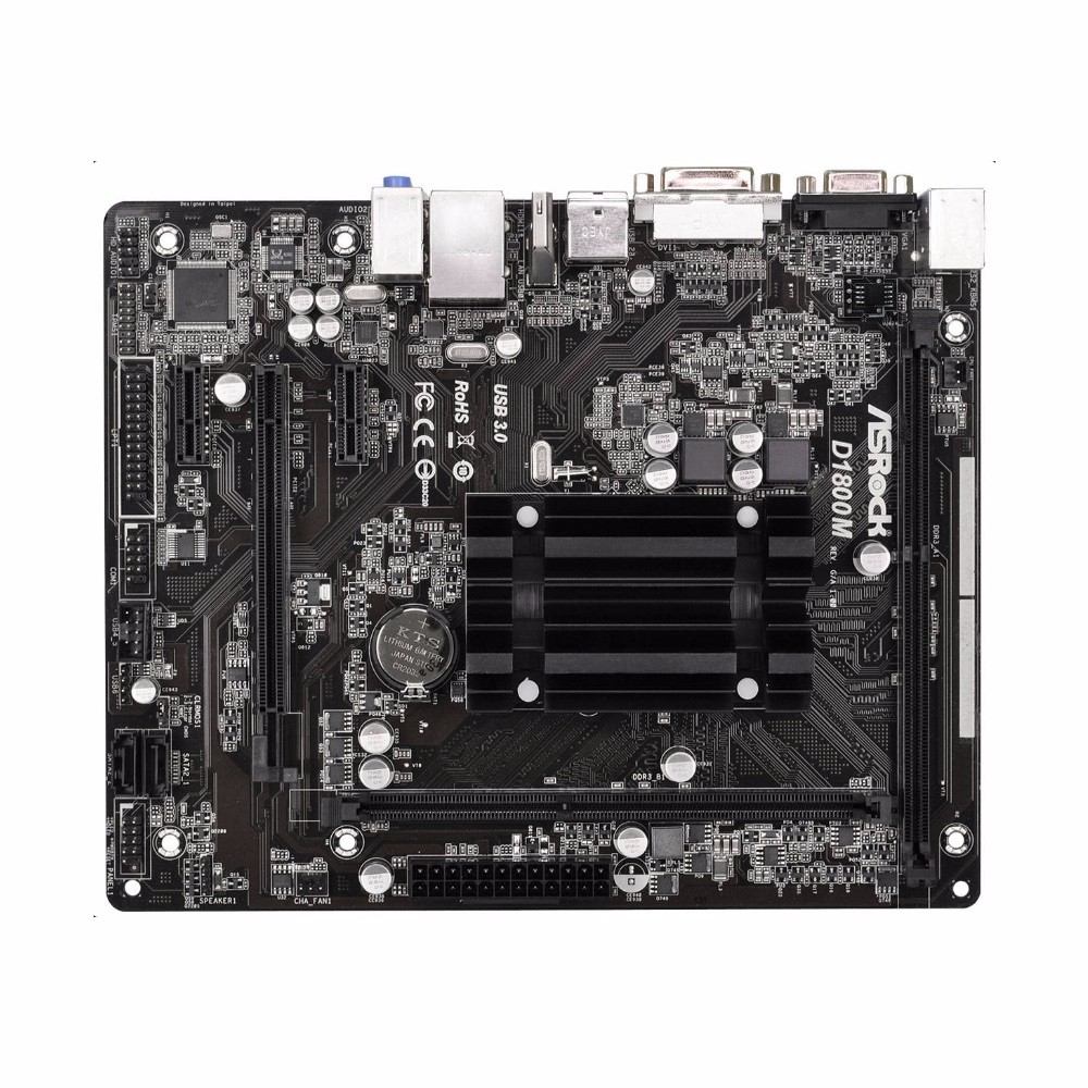 Placa Mãe Integrada Micro Atx Asrock D1800M-ATX Intel Dual Core Slot Ddr3 Ddr3L