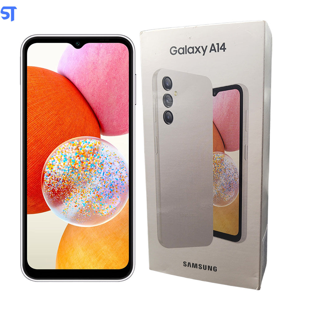 Smartphone Samsung Galaxy A14 128GB Prata 4G Octa-Core 5GB RAM 6,6" Câm. Tripla + Selfie 13MP Dual Chip