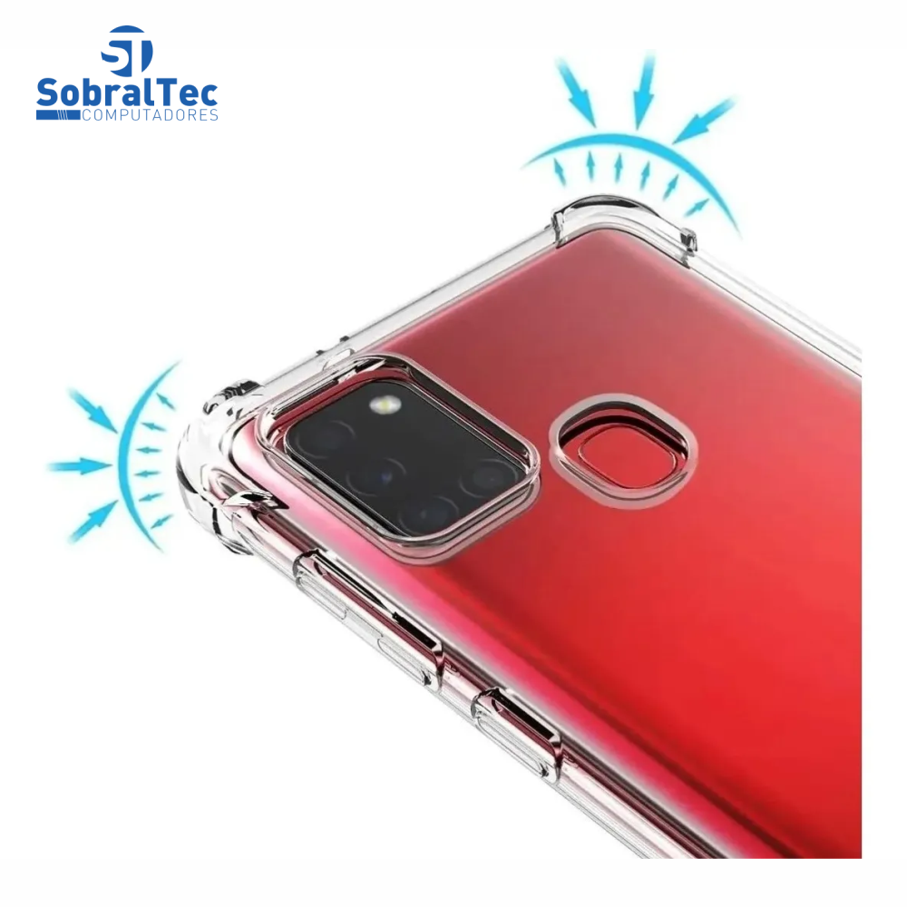 Capa Silicone TPU Transparente Borda Anti Impacto Anti-Shock Samsung Galaxy A21s