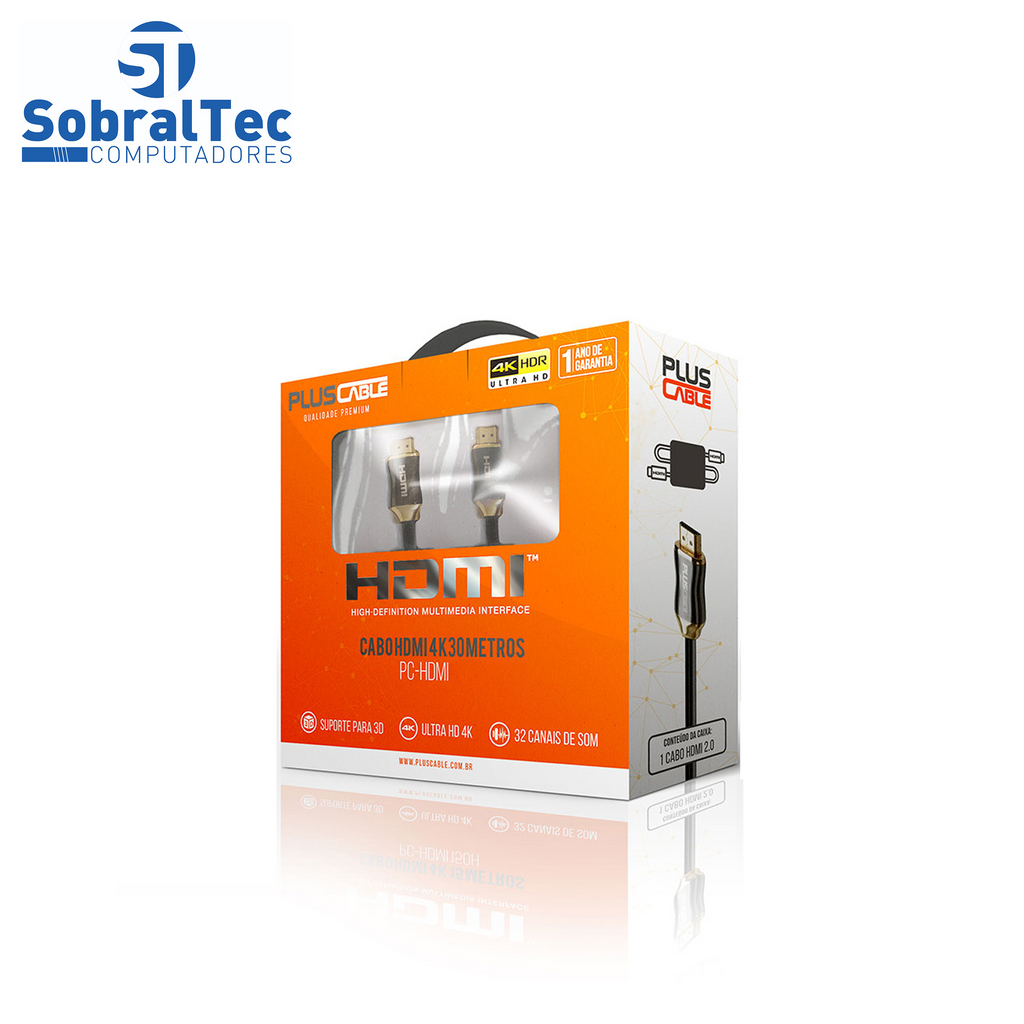 Cabo HDMI V2.0 High 30M PC-HDMI300H Pluscable