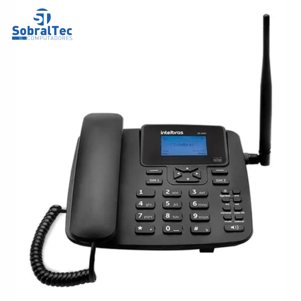 Telefone Celular Fixo Intelbras Dual Chip CF4202 GSM Preto