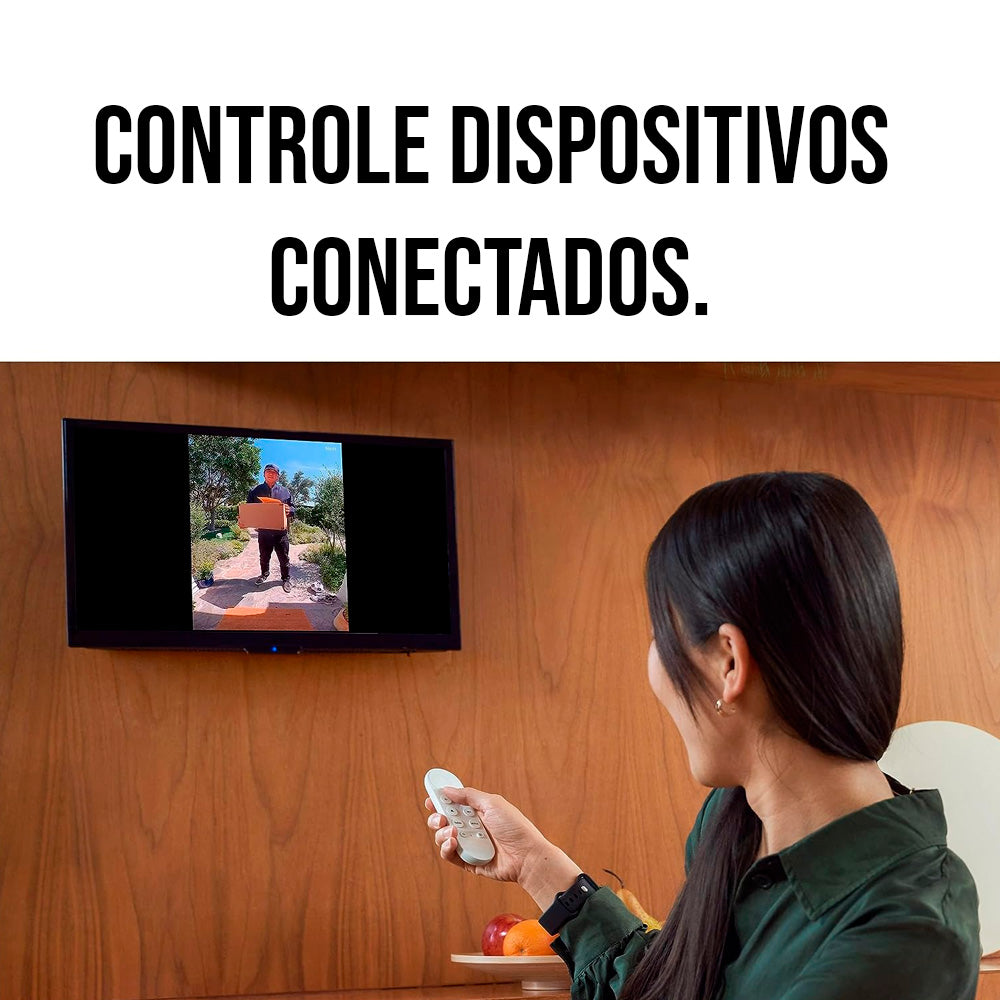 Chromecast 4 com Google TV (Full HD) G454V - ‎Bluetooth, Wi-fi, HDMI, Com controle - Cor Neve