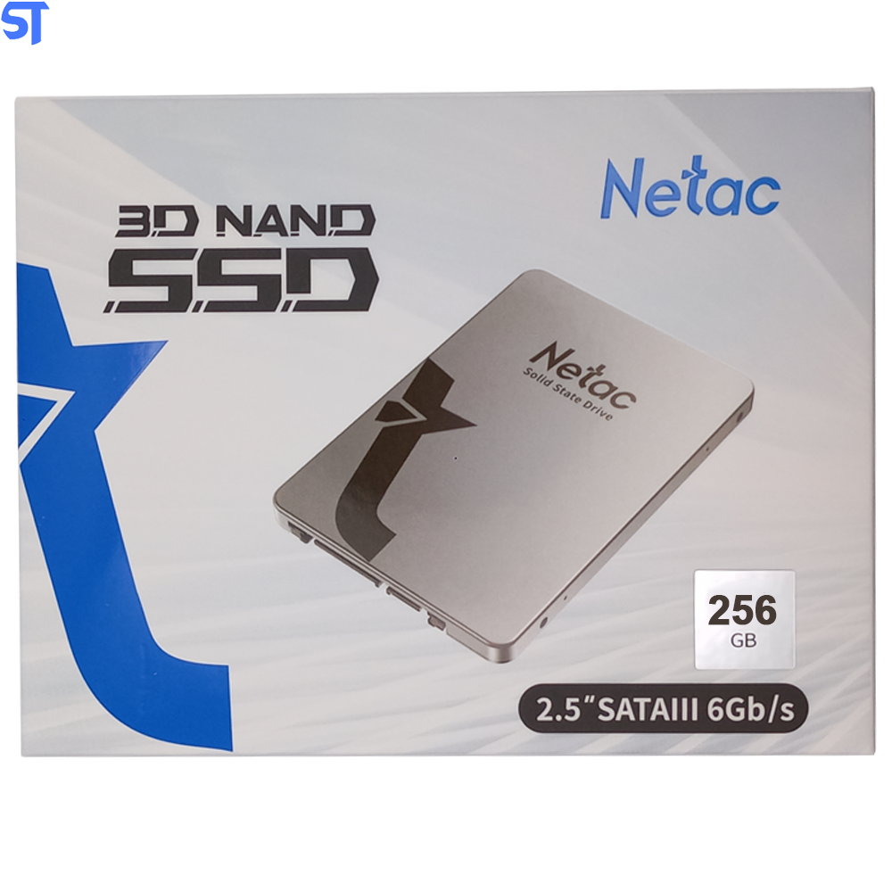 HD SSD Netac 256GB 2.5`SataIII 560Mbps de Leitura 520Mbps de Gravação -Cinza