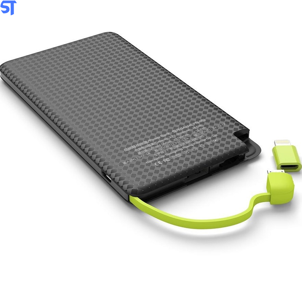 Carregador Portátil Power Bank Pineng 5.000mAh Slim Pn-952 MK-03-0470