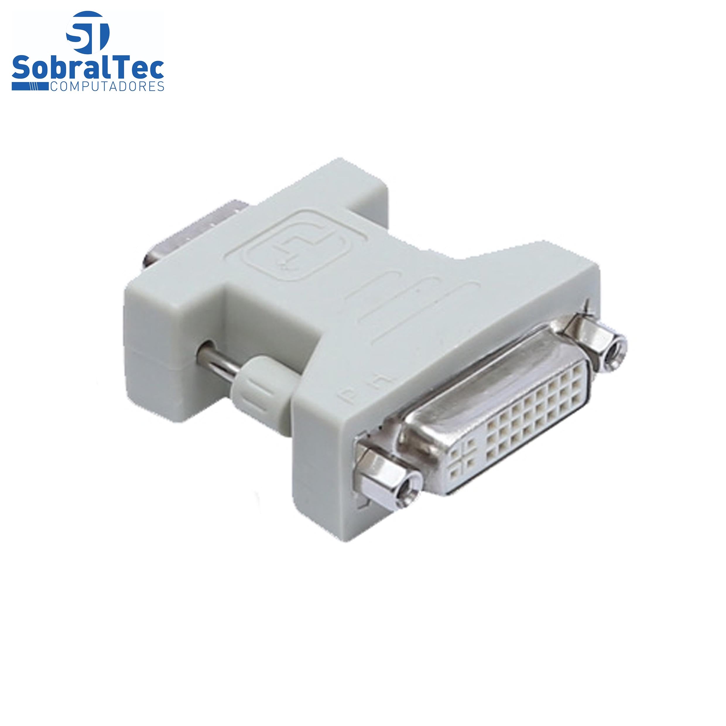 Adaptador DVI Fêmea 24+1 / 24+5 Para VGA Macho