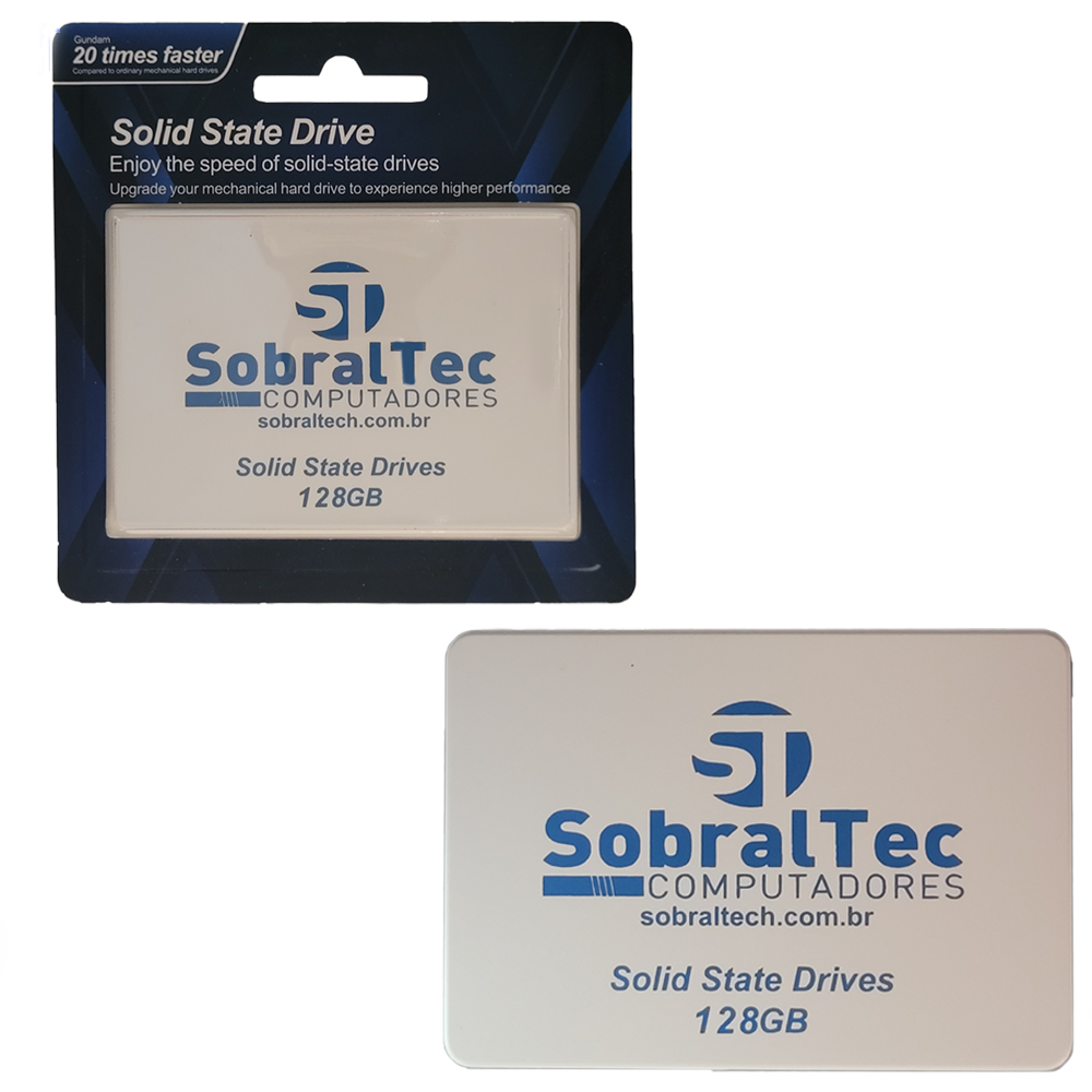 HD SSD SobralTec 128Gb 2.5 Sata3 Leitura 520Mb/s Escrita 400Mb/s - Branco