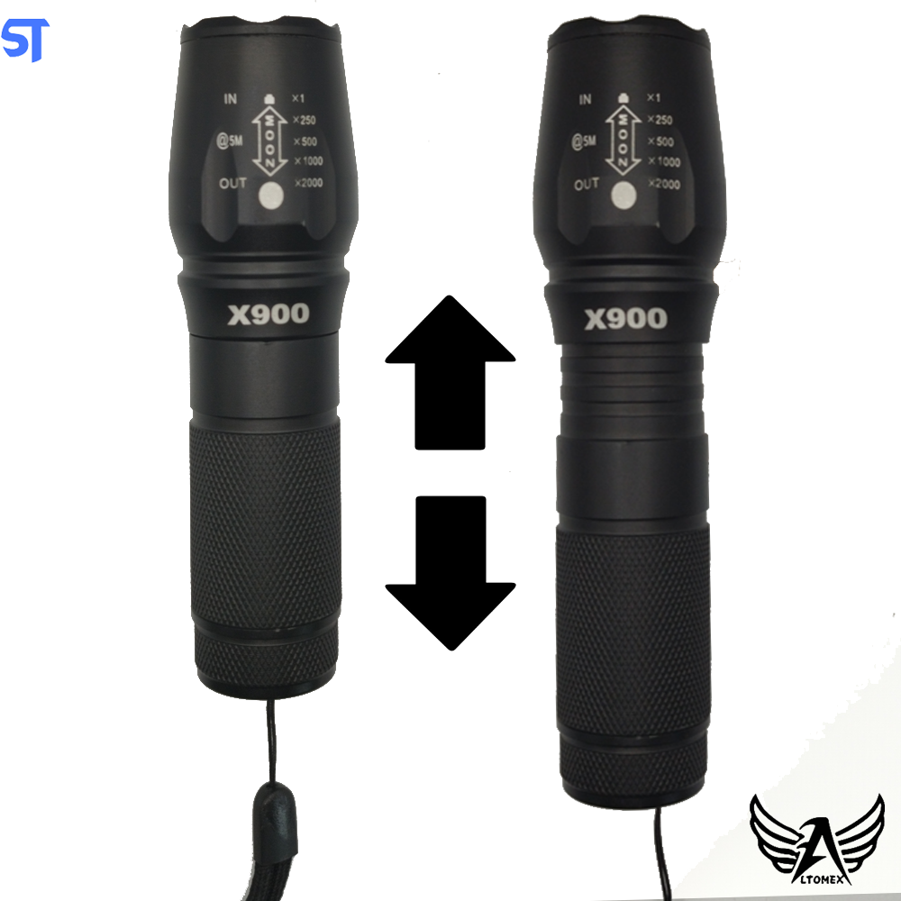 Lanterna Tática Multifuncional Led Recarregável Altomex X900 - ALB9001