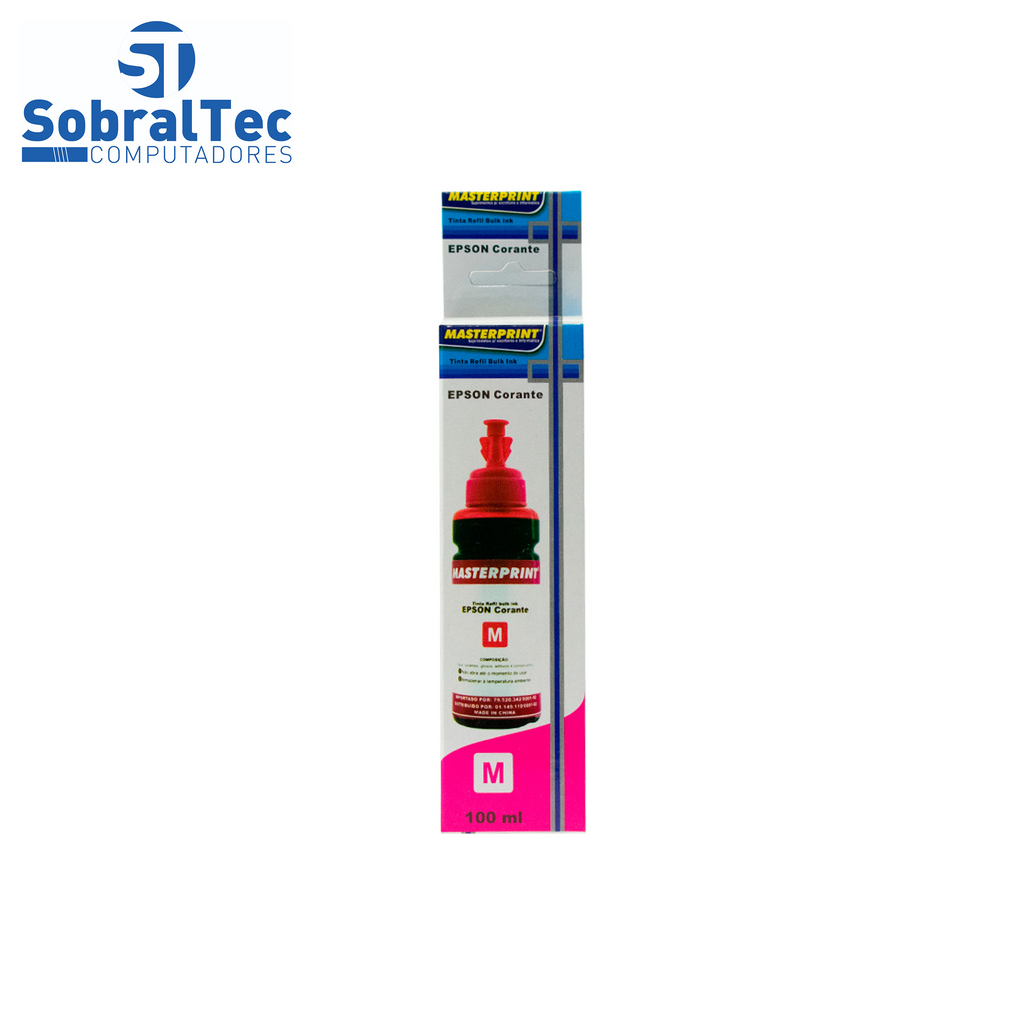 Refil de Tinta Master Bulk Ink Compatível com Epson e HP Corante 100ml  Magenta IMP. IND