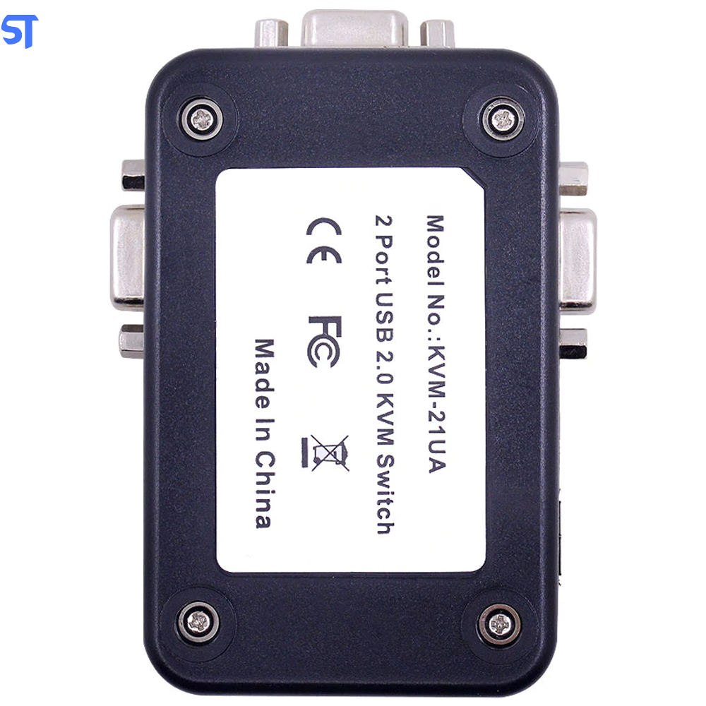 Chaveador Kvm Usb 2.0 Switch 2 Portas Vga e Usb A Usb B 2.0 Controladores 1 Vga Vídeo Com 2 Cabos