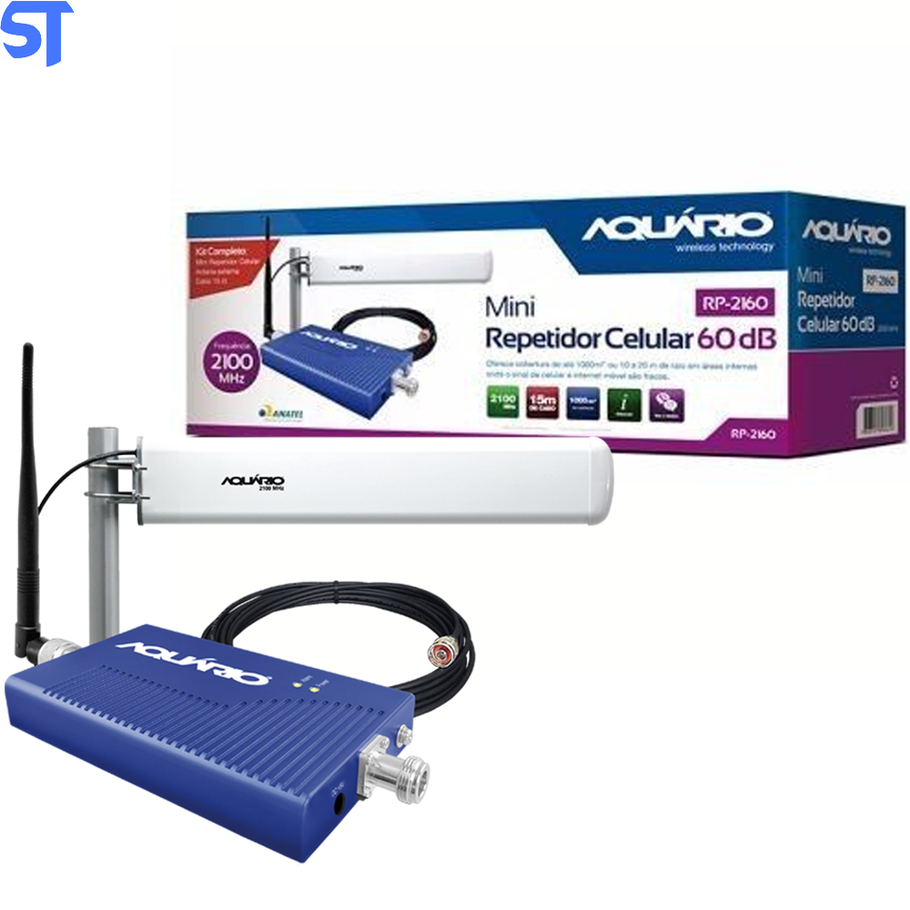 Mini Repetidor de Sinal Celular 3G 2100MHz 60DB R2160