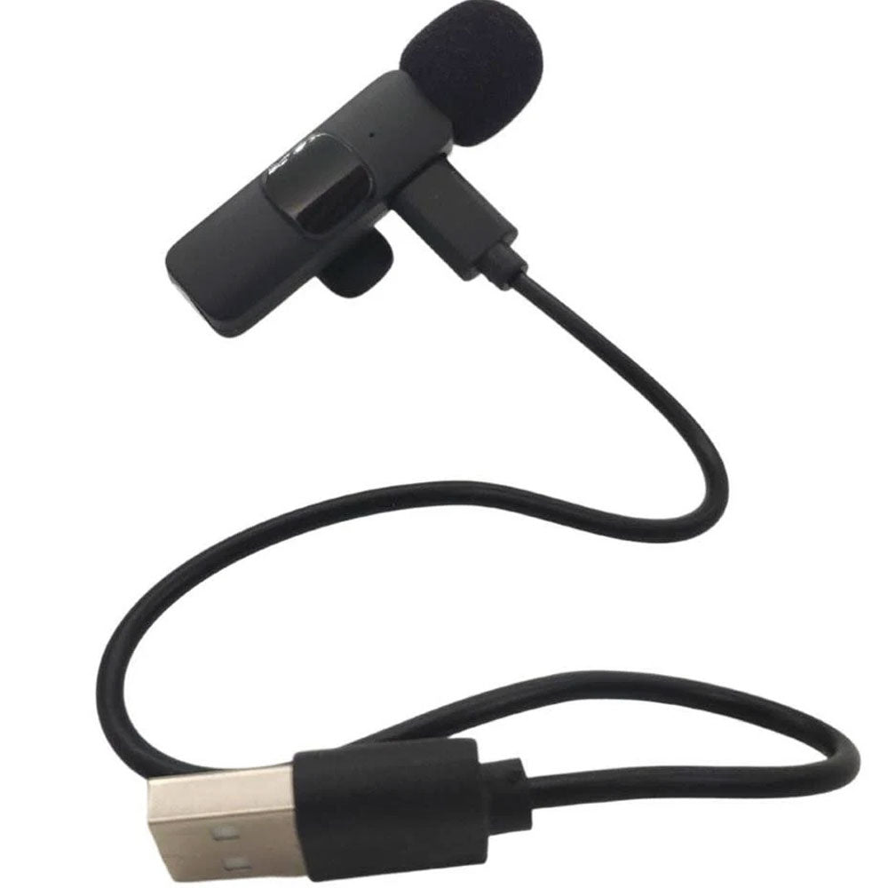 Microfone Condensador De Lapela Wireless / Sem Fio 2.4Ghz K9 Tipo C