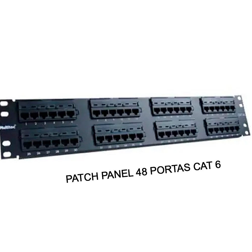 Patch Panel 48 Portas Categoria 6 26AWG PN-P48Q6 Cat6- Pacific Network