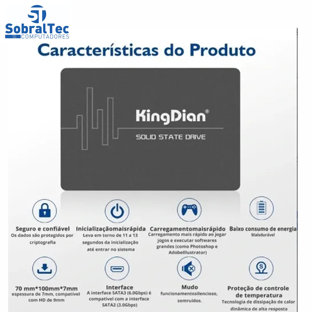 HD SSD Kingdian 512GB Solid State Driver 560/520MB