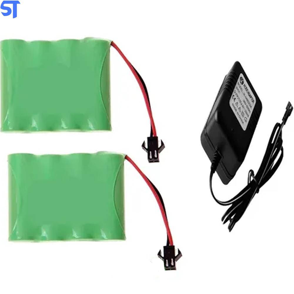 Kit De Baterias Com Carregador para Brinquedos Rc Ni-mh Aa 4.8v 3000Mph Bateria Recarregável